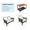 4 Pcs Outdoor Patio Furniture Set PE Rattan Patio Conversation Set