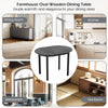 110CM Wooden Dining Table for 4-6 People Oval Kitchen Table-Black