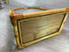 VINTAGE BAMBOO DRESSING TABLE ORIGINAL 1970s SWIVEL MIRROR rattan cane