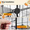 4 Tier Cat Cage Indoor Large Cats Enclosure w/ Hammock Ladders Doors Detachable