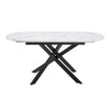 Dusk Brooke Stone & Black Oval Extendable 4-8 Seater Dining Table RRP £599