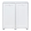 Saxony Laundry Cabinet 2 Tilt-Out Baskets Hamper Storage Box Wooden Clothes Bin