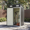4ft x 3ft Outdoor Storage Shed Steel Garden Sheds Small Tool House with Door