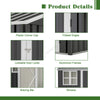 Garden Shed With Window Doors Outdoor Steel Apex Roof Tool Foundation