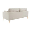 DUSK Shoreditch 3 Seater Pocket Sprung Sofa Natural Beige & Wooden Legs