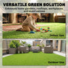 2pcs Artificial Grass Turf with Self-draining Fake Grass Mat 1m x 4m