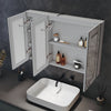 Bathroom LED Mirror Cabinet with Demister Shaver Socket Storage 3 Colour Lights