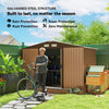 9 x 6FT Galvanised Steel Garden Storage Shed with Foundation Kit Metal Tool Shed
