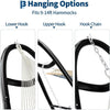 Universal Double Hammock Stand 550LBS Outside Fits 9 to 14 FT Hammocks Black