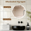 LED Bathroom Mirror with 3 Mode Lights Demister Illuminate Touch Sensor Anti-fog