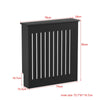 Radiator Cover Vertical Slat Modern Stylish MDF Wood White Black Cabinet Shelf