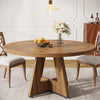 Round Dining Table, 120 cm Farmhouse Kitchen Table for 4 People for Dining Room