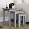 Wooden Nest of Tables 3 Piece Table Set Coffee Side Living Room Furniture