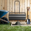 63L Steel Garden Lawn Roller Water Sand Filled Outdoor Grass Roller w/Drain Plug