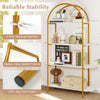 Freestanding Display Storage Organizer Arched Bookshelf