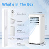 Portable Air Conditioner 12000 BTU WiFi Heat Dehumidifier Fan Remote 3-in-1 Unit
