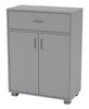 5 Tier Wooden Free Standing Display Cabinet Bookcase Wide Shelves Drawer Storage