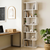 6 Tier Bookcase with Shelf Unit for Storage Bookshelf Display Living Room Office