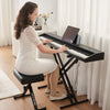 ♬Mustar 88 Key Semi Weighted Digital Piano Portable Keyboard Stool Chair