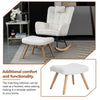 Nursing Rocking Chair with High Backrest and Footstool Rocking Chair for Nursery