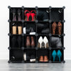 16 Interlocking Clear Plastic Shoe Storage Boxes Organiser Drawers Stackable UK