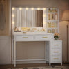 Dressing Table With 5 Drawers LED Mirror Set Makeup Desk Vanity Table Bedroom