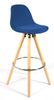 Bar Stools Kitchen Breakfast Chairs Dining Modern Wooden Velvet | Set of 2
