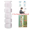 5 Tier 360° Rotary Bookshelf Display Floor Standing Bookcase Storage Rack Study