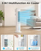 LEENON 3in1 Evaporative Air Cooler 38" Quiet Tower Fan with Remote 3L Water Tank