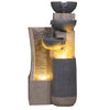 Garden LED Cascading 4 Bowl Water Feature Outdoor Freestanding 75cm