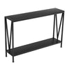 2 Tier Narrow Console Table, Behind Sofa Table for Living Room Hallway Office
