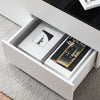High Gloss Coffee Table Rectangular Living RoomFurniture 3Drawers Hidden Storage