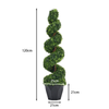 2X Artificial Topiary Tree Fake Spiral Tower Trees Potted Plant IndoorOutdoor UK