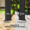 3 x 3(m) Pergola with Retractable Roof & Roller Shade, Dark Grey