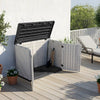 975L Outdoor Storage Box Garden Patio Plastic Chest Container Multibox with Base