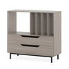 Record Player Stand Mid Century Turntable Stand with Open Compartment