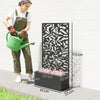 Outsunny Metal Garden Bed w/ Trellis Raised Planter w/ Privacy Panel Refurbished