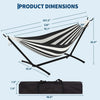 2-Person Outdoor Hammock w/ Stand,450 Lbs,Portable Hammock w/Carry Bag,11 Colors