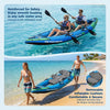 12.5FT Inflatable Tandem Kayak 2 Person 450LBS PVC Fishing Touring w/ Pump Kit