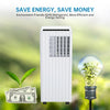 9000 BTU Portable Air Conditioner 4-in-1 Mobile AC Unit Fan Dehumidifier White