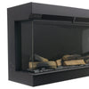 3D Media Wall Inset Electric Fire 3 Sided Panoramic Glass 9/12 LED Flame Colours