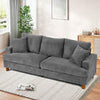 3/4 Seater Corduroy Sofa Jumbo Cord Modern Sofa Couch Seats with 2 Pillows Soft