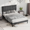 Double Size Linen Fabric Bed Frame-Grey