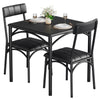 3-Piece Dining Table Set for 2 Compact Kitchen Table & Chairs Space Saving Squar