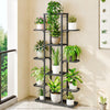 Black 7-Tier Metal Plant Stand,Corner Flower Shelf for Plants,Plant Display Rack