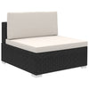 Outdoor Lounge Set 24 Pieces Poly Rattan Garden Sofa Seat Brown/Black