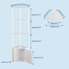 5-Tier Corner Shelf Stand,55"Tall Narrow Bookshelf with Storage Rack,for Bedroom