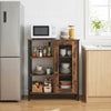 Home Bar Cabinet Coffee Station Cupboard Adjustable Interior Shelves
