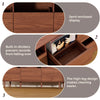 6-Drawer Large Storage Vinyl Record Player Stand Media Console Table Cabinet UK