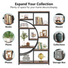 Industrial 5 Tier Etagere Bookcase, Freestanding Tall Bookshelf Display Shelf